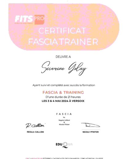 Dilpome Fascia Trainter-Séverine Golay